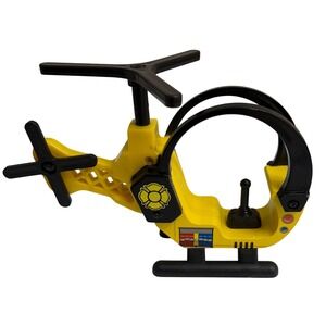 Kidkraft Yellow Wooden & Plastic Fire Station Rescue Helicopter Pretend Play Euc